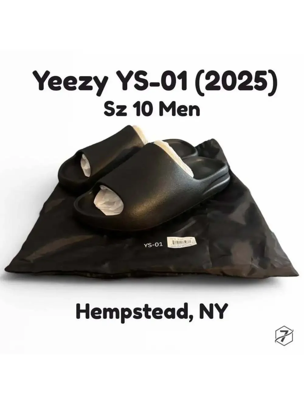 Official Yeezy YS-01 Black Slides Size 10 | New’